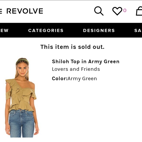 ISO Lovers + Friends Shiloh Top in Army Green - Picture 2 of 2